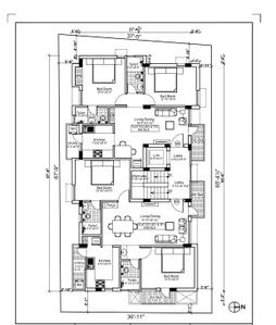 Floor Plan Image of 945 Sq.ft 2 BHK Apartment / Flat for sale in Anna Nagar Chennai for Rs. 12200000