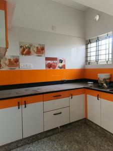 Kitchen Image of 600 Sq.ft 1.5 BHK Builder Floor for rent in Hebbal Bengaluru for Rs. 15000