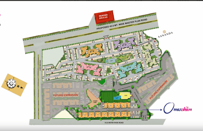 Floor Plan Image of 1720 Sq.ft 3 BHK Apartment / Flat for sale in Omaxshiva Phase III, Naini Allahabad for Rs. 12500000
