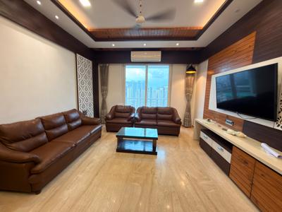 Living Room Image of 1750 Sq.ft 3 BHK Apartment / Flat for rent in Oswal Bella Vista, Thane West Thane for Rs. 80000