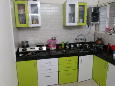 Kitchen Image of 674 Sq.ft 1 BHK Apartment / Flat for rent in Sancheti Belcastel, Mundhwa Pune for Rs. 30000