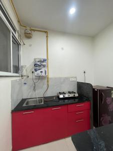 Kitchen Image of 1000 Sq.ft 1 BHK Apartment / Flat for rent in Mahalakshmi Nagar Indore for Rs. 15000