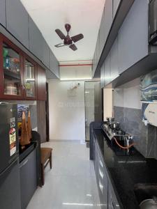 Kitchen Image of 555 Sq.ft 1 BHK Apartment / Flat for rent in Navkarmik Shiv Lilam, Borivali East Mumbai for Rs. 35000