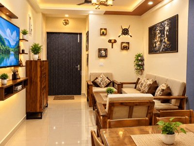 Living Room Image of 936 Sq.ft 3 BHK Apartment / Flat for sale in Vishnu Happy Homes V, Narendrapur Kolkata for Rs. 7000000