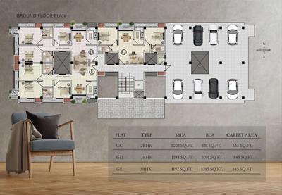 Image of 1197 Sq.ft 3 BHK Apartment / Flat for sale in Lalmati, Guwahati for Rs. 6500000