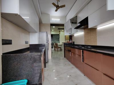 Kitchen Image of 1555 Sq.ft 3 BHK Apartment / Flat for rent in B and M Millennium Avanish, Airoli Navi Mumbai for Rs. 80000