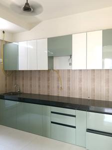 Kitchen Image of 985 Sq.ft 3 BHK Apartment / Flat for rent in Sheth Zuri, Thane West Thane for Rs. 55000