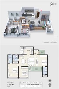 Image of 1436 Sq.ft 3 BHK Apartment / Flat for sale in Balewadi, Pune for Rs. 14500000