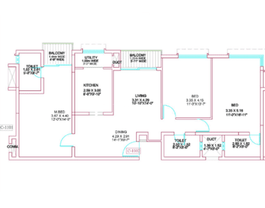 Image of 1663 Sq.ft 3 BHK Apartment / Flat for sale in Ahad Opus by Ahad Builders Pvt Ltd, Carmelaram, Bengaluru for Rs. 23000000