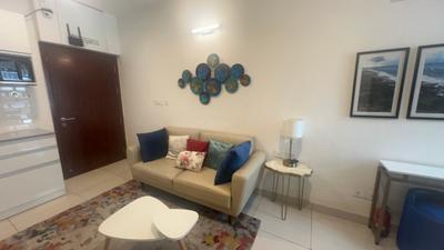 Living Room Image of 500 Sq.ft 1 BHK Apartment / Flat for rent in L And T Raintree Boulevard, Sahakara Nagar Bengaluru for Rs. 45000