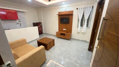 Living Room Image of 700 Sq.ft 1 BHK Apartment / Flat for rent in BTM Layout Bengaluru for Rs. 29999