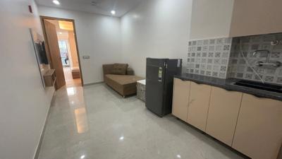 Kitchen Image of 1000 Sq.ft 1 BHK Builder Floor for rent in Sector 14 Gurgaon for Rs. 32000