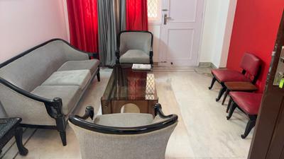 Living Room Image of 1000 Sq.ft 2 BHK Builder Floor for rent in Malviya Nagar New Delhi for Rs. 65000