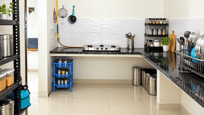 Kitchen Image of 1240 Sq.ft 2 BHK Apartment / Flat for rent in Ayodhya Heights, Sangam Nagar Indore for Rs. 25000