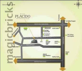 Image of 1714 Sq.ft 3 BHK Apartment / Flat for sale in Mana Placido Apartments, Whitefield, Bengaluru for Rs. 17500000