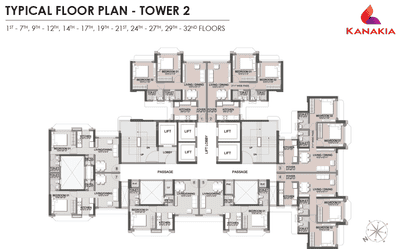 Image of 1050 Sq.ft 2 BHK Apartment / Flat for sale in Kanakia Valley, Panvel, Navi Mumbai for Rs. 7999999