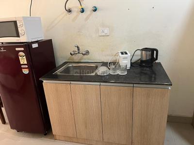 Kitchen Image of 408 Sq.ft 1 RK Studio for rent in Habitech Panchtatva Phase 1, Noida Extension Greater Noida for Rs. 13999