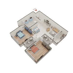 Image of 1085 Sq.ft 2 BHK Apartment / Flat for sale in Mesacon Magic Carpet, Andheri West, Mumbai for Rs. 31600000