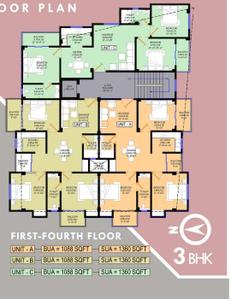 Image of 1088 Sq.ft 3 BHK Apartment / Flat for sale in Khushi Suruj Residency, Beltola, Guwahati for Rs. 8660000