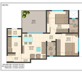 Image of 1000 Sq.ft 2 BHK Apartment / Flat for sale in Ahuja Prasadam, Ambernath East, Ambernath for Rs. 4600000