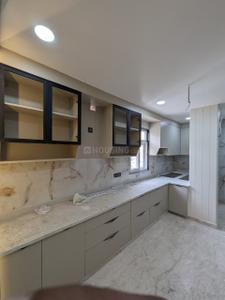 Kitchen Image of 1250 Sq.ft 3 BHK Builder Floor for rent in Ashok Vihar New Delhi for Rs. 46000