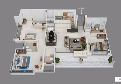 Image of 1650 Sq.ft 3 BHK Apartment / Flat for sale in Baner, Pune for Rs. 19500000