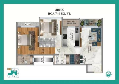 Image of 650 Sq.ft 2 BHK Apartment / Flat for sale in Origin Rock Highland, Kandivali West, Mumbai for Rs. 11500000