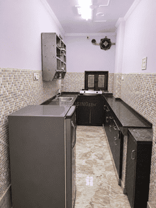 Kitchen Image of 595 Sq.ft 1 BHK Builder Floor for rent in Uttam Nagar New Delhi for Rs. 16000
