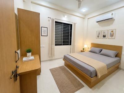 Bedroom Image of 600 Sq.ft 1 BHK Builder Floor for rent in Sampat Green Extension, Kanadiya Indore for Rs. 14000