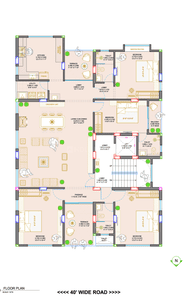 Floor Plan Image of 2860 Sq.ft 4 BHK Apartment / Flat for sale in Laxminagar Nagpur for Rs. 29000000