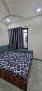 Bedroom Image of 800 Sq.ft 1 BHK Builder Floor for rent in Mahalakshmi Nagar Indore for Rs. 18000