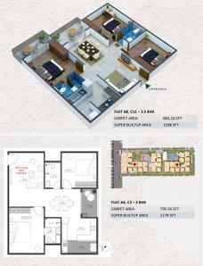 Image of 1398 Sq.ft 2.5 BHK Apartment / Flat for sale in Shubankara Innovative Palacia, Munnekollal, Bengaluru for Rs. 20000000