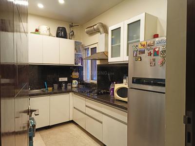 Kitchen Image of 1200 Sq.ft 1 BHK Builder Floor for rent in Chittaranjan Park New Delhi for Rs. 60000