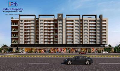 Image of 1231 Sq.ft 2 BHK Apartment / Flat for sale in The Sky Empire Sukama City, Bada Bangarda, Indore for Rs. 5700000