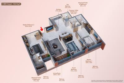 Image of 736 Sq.ft 2 BHK Apartment / Flat for sale in Apex Vedantaa, Moshi, Pune for Rs. 5550000