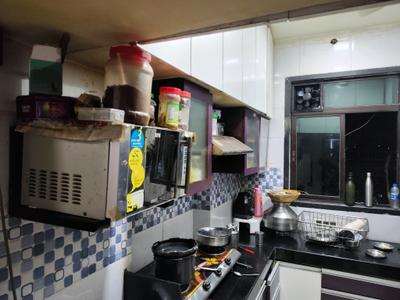 Kitchen Image of 530 Sq.ft 1 BHK Apartment / Flat for rent in Vihang Valley, Kasarvadavali Thane for Rs. 18999