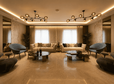 Living Room Image of 1200 Sq.ft 3 BHK Apartment / Flat for sale in Adani Ten BKC, Bandra East Mumbai for Rs. 67500000