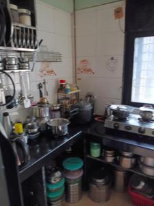 Kitchen Image of 545 Sq.ft 1 BHK Apartment / Flat for rent in Vrindavan Society, Thane West Thane for Rs. 27000