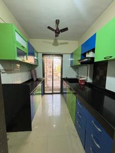 Kitchen Image of 600 Sq.ft 1 BHK Apartment / Flat for rent in Madhav Palacia, Hiranandani Estate Thane for Rs. 27000