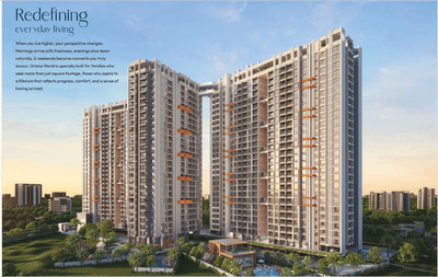 Image of 1216 Sq.ft 2 BHK Apartment / Flat for sale in Balaji Oriana World Phase 2, Tathawade, Pune for Rs. 9800000