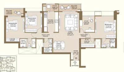 Image of 2500 Sq.ft 3 BHK Apartment / Flat for sale in L And T Crestoria Estate T5, Panvel, Navi Mumbai for Rs. 16000000