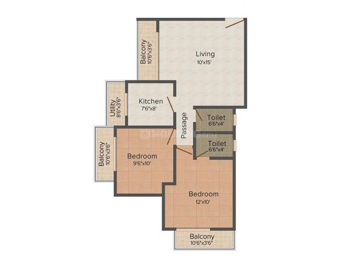 680 Sqft 1 BHK Flat for sale in Salangpur Salasar Aangan Mira Road East, Mumbai Property ID