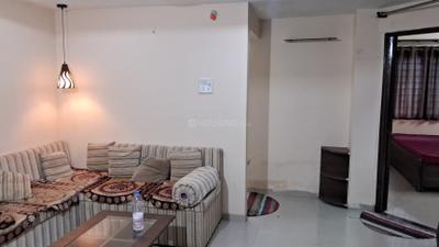 Living Room Image of 650 Sq.ft 1 BHK Apartment / Flat for rent in Shri Charbhuja Nath Charbhuja Nath Om Heights, Rajendra Nagar Indore for Rs. 15000