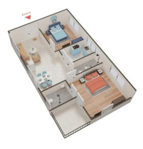 Image of 820 Sq.ft 2 BHK Apartment / Flat for sale in New Town, Kolkata for Rs. 3770644