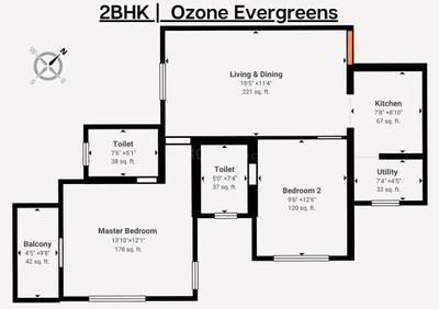 Image of 953 Sq.ft 2 BHK Apartment / Flat for sale in Harlur, Bengaluru for Rs. 13500000