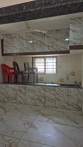 Kitchen Image of 1000 Sq.ft 1.5 BHK Penthouse for rent in Khatiwala Tank Indore for Rs. 22500