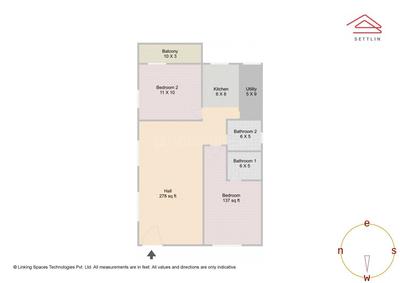 Image of 983 Sq.ft 2 BHK Apartment / Flat for sale in Vruddhi Sriven Exotica by Sriven Estates, Begur, Bengaluru for Rs. 6000000