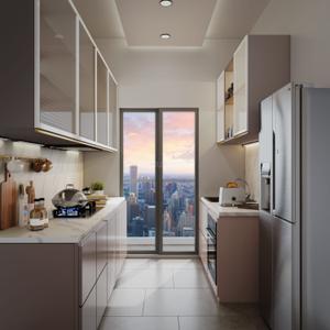 Kitchen Image of 550 Sq.ft 1 BHK Apartment / Flat for sale in Niyati Lake Crown Wing A, Kasarvadavali Thane for Rs. 4500000