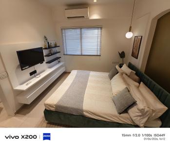 Bedroom Image of 955 Sq.ft 1 BHK Apartment / Flat for rent in Aryanparv Aarambh, Ujala Circle Ahmedabad for Rs. 26000