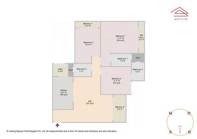 Image of 1596 Sq.ft 3 BHK Apartment / Flat for sale in Goyal Orchid Whitefield by Goyal &amp; co | Hariyana Group, Whitefield, Bengaluru for Rs. 26000000